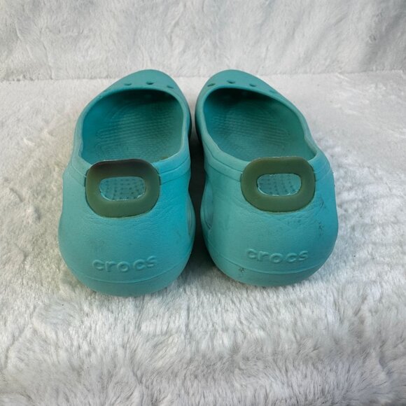 Crocs Women's Kadee Ballet Flats Teal Slip on - Picture 3 of 6